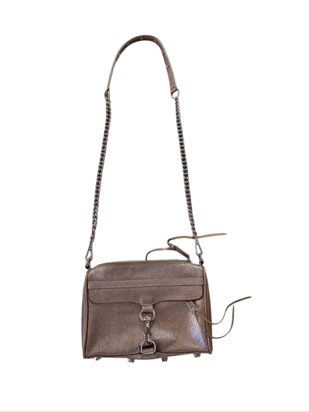 Rebecca Minkoff Metallic Rose Gold Crossbody Bag - Picture 8 of 8